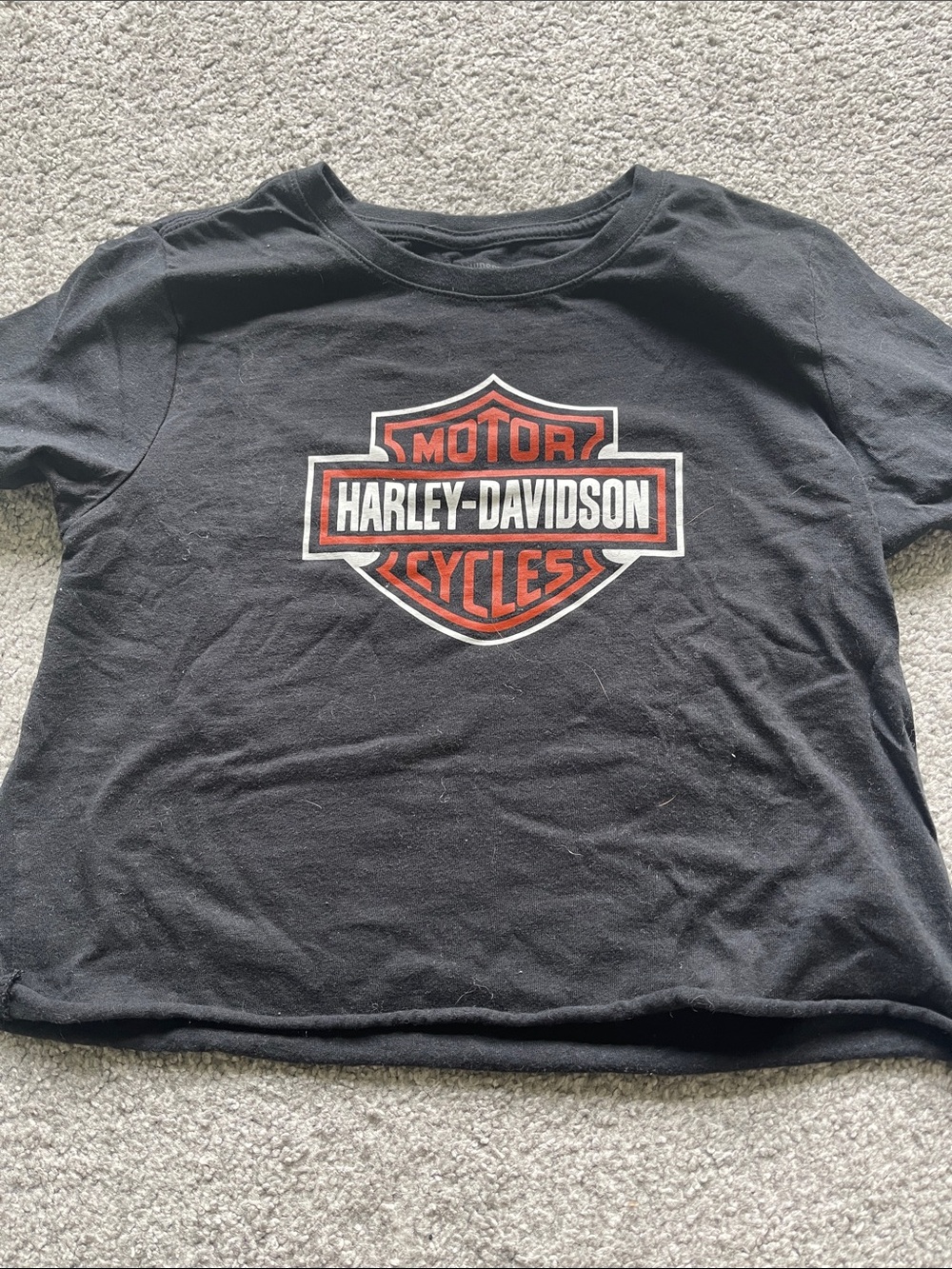Harley-Davidson Black Tee with Red & White Logo